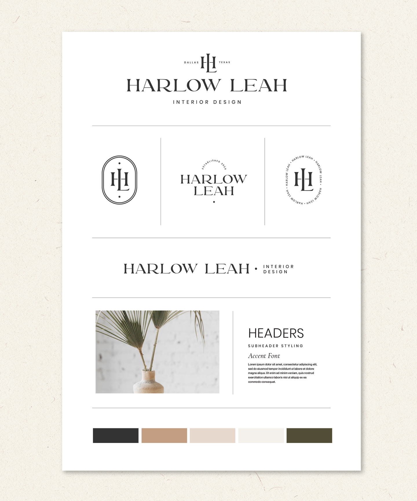 Semi-Custom Brand Kit- Harlow Leah