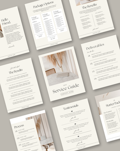 Service and Pricing Guide Template - Pampas